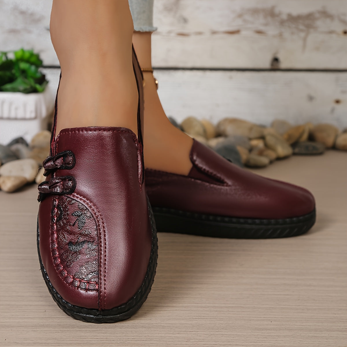 Winifred™ | Mocassini Con Dettaglio Floreale