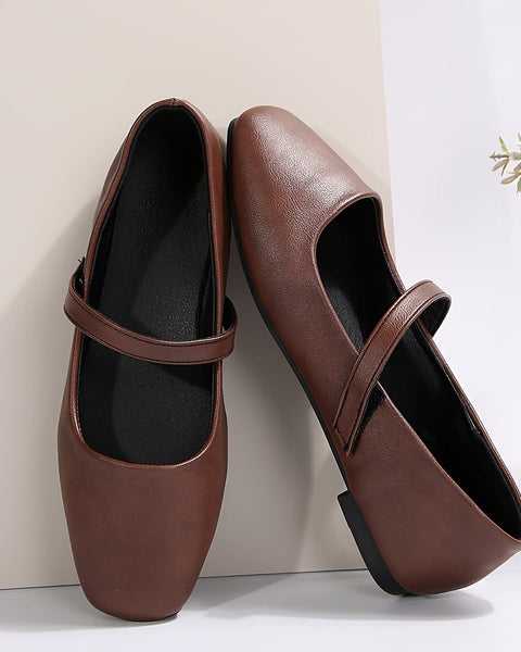 Rosamund™ | Ballerine Mary Jane con Punta Quadrata