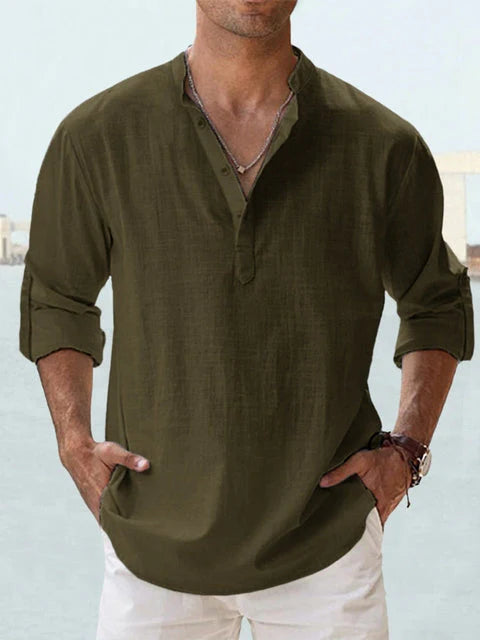 Lino — Camicia Estiva col Coreana