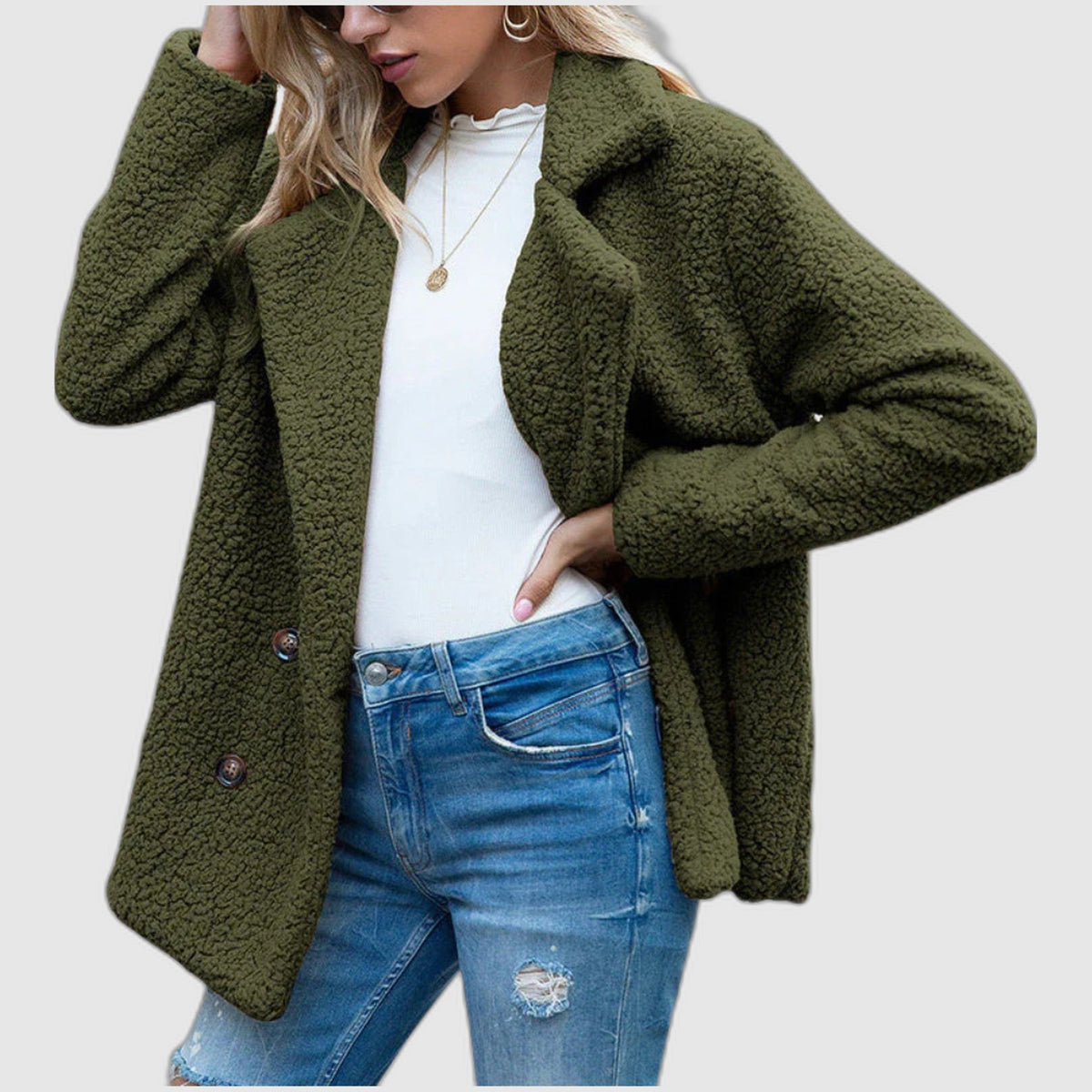 Delia | Cappotto Teddy con Colletto