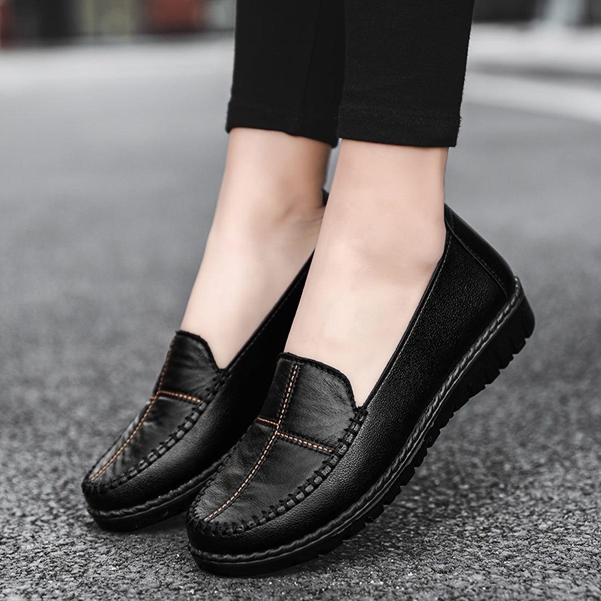 Edith™ | Mocassini Confortevoli Cuciti