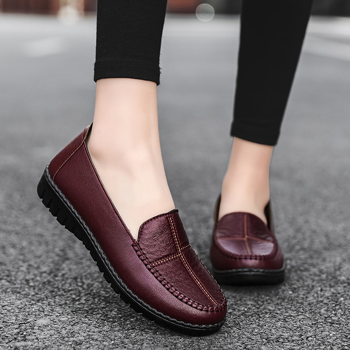 Edith™ | Mocassini Confortevoli Cuciti