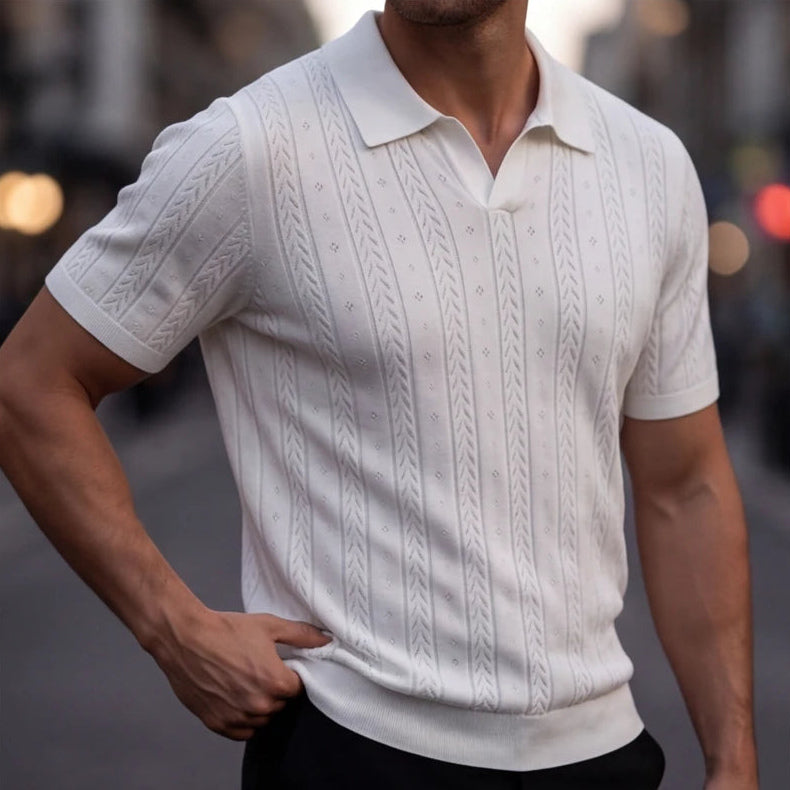 Polo in Seta Ghiacciata Carlo Cruz