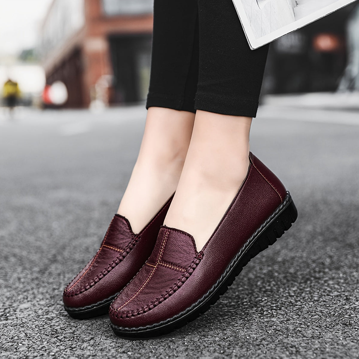 Edith™ | Mocassini Confortevoli Cuciti