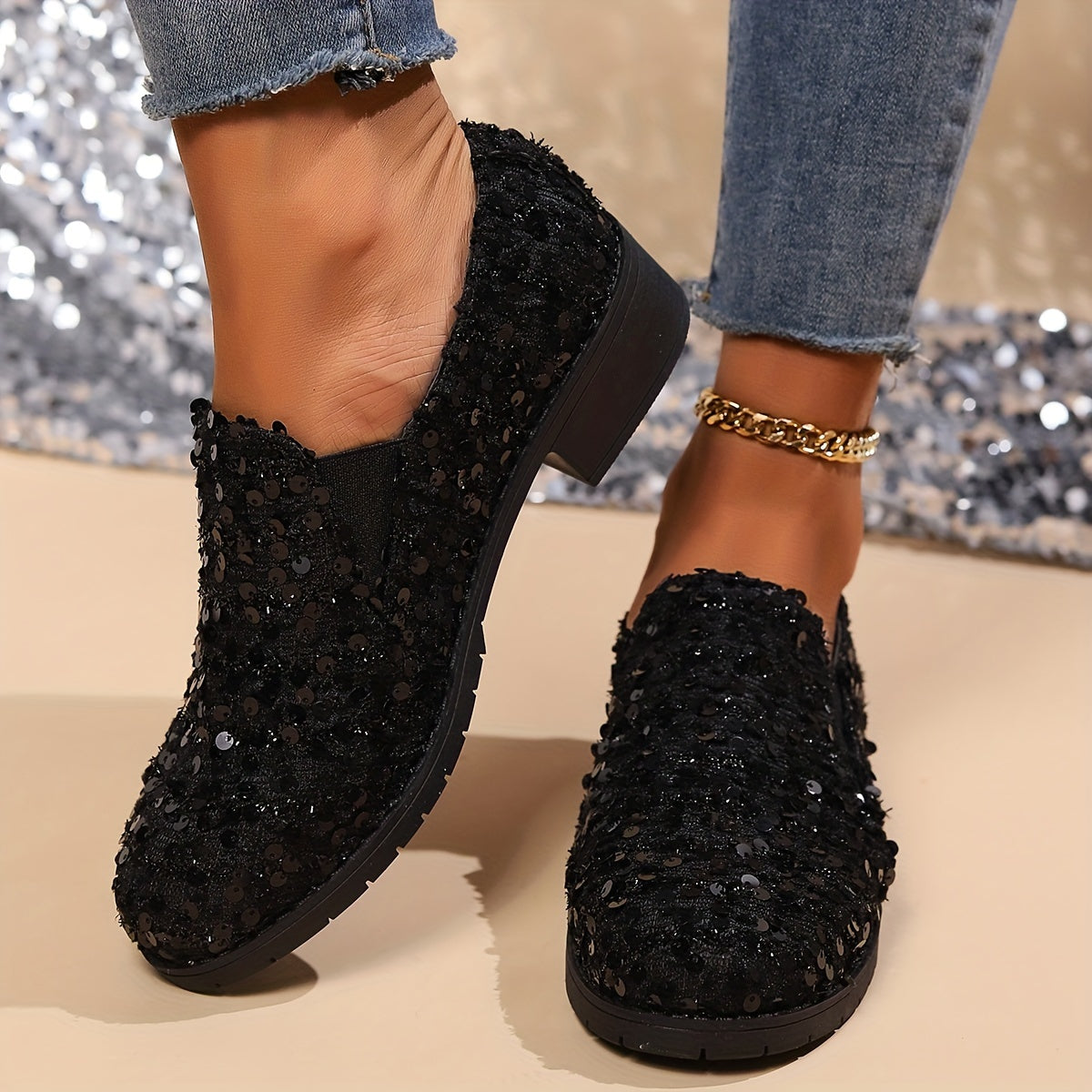 Mabel™ | Mocassini Slip-On con Paillettes