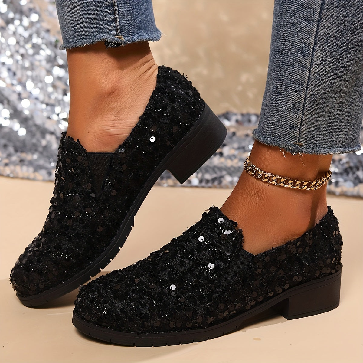 Mabel™ | Mocassini Slip-On con Paillettes