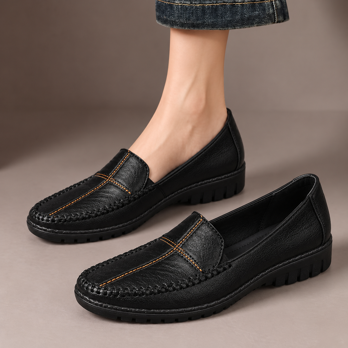 Edith™ | Mocassini Confortevoli Cuciti