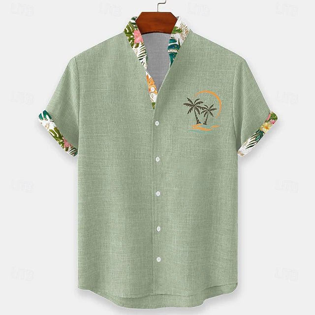 Sandro — Camicia Estiva in Lino con Dettagli Tropicali