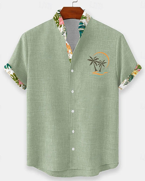 Sandro — Camicia Estiva in Lino con Dettagli Tropicali