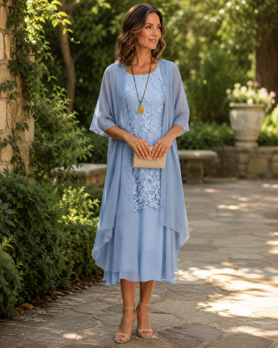 Eleanor | Abito Elegante in Chiffon a Due Pezzi