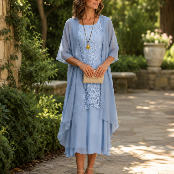 Eleanor | Abito Elegante in Chiffon a Due Pezzi