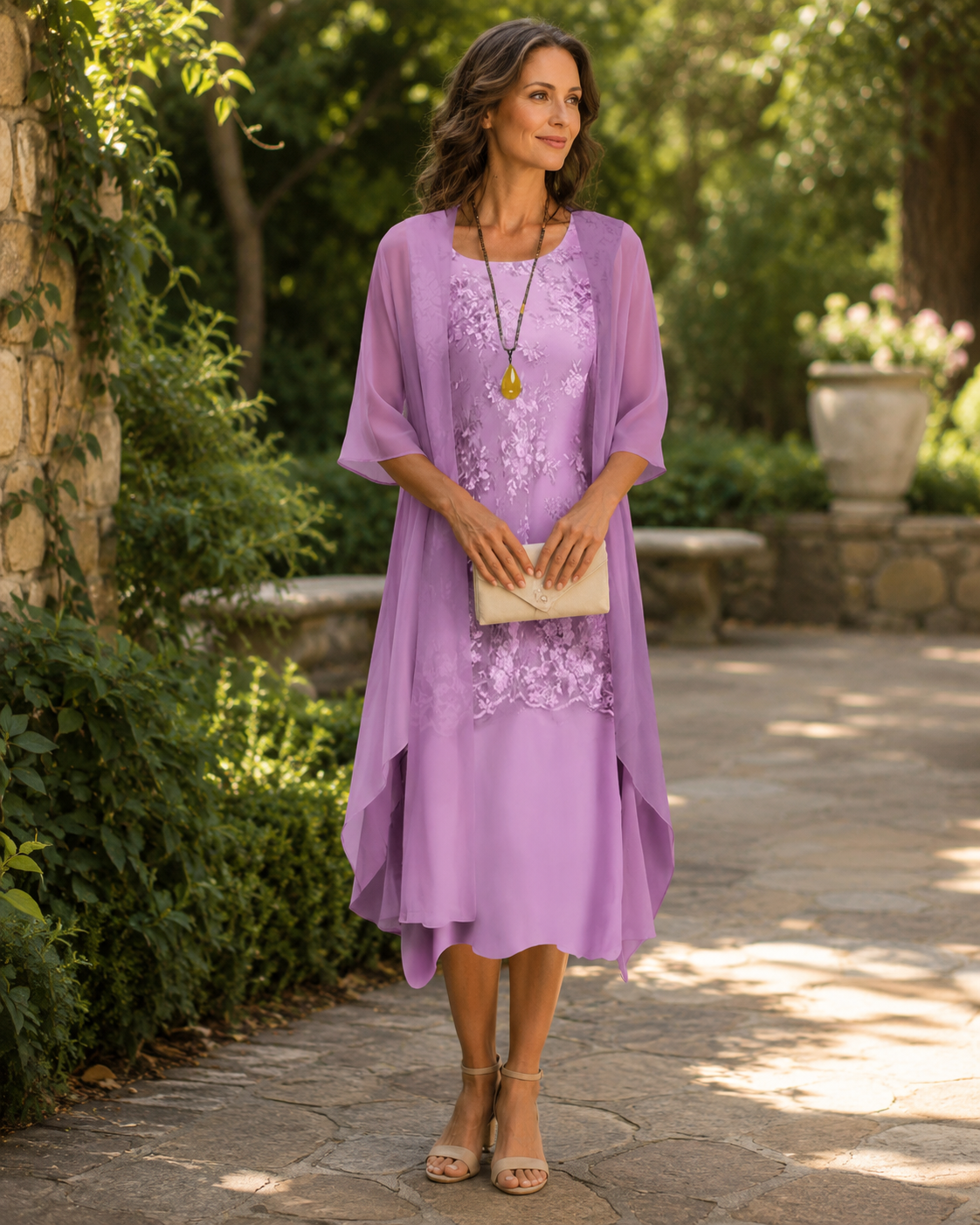 Eleanor | Abito Elegante in Chiffon a Due Pezzi