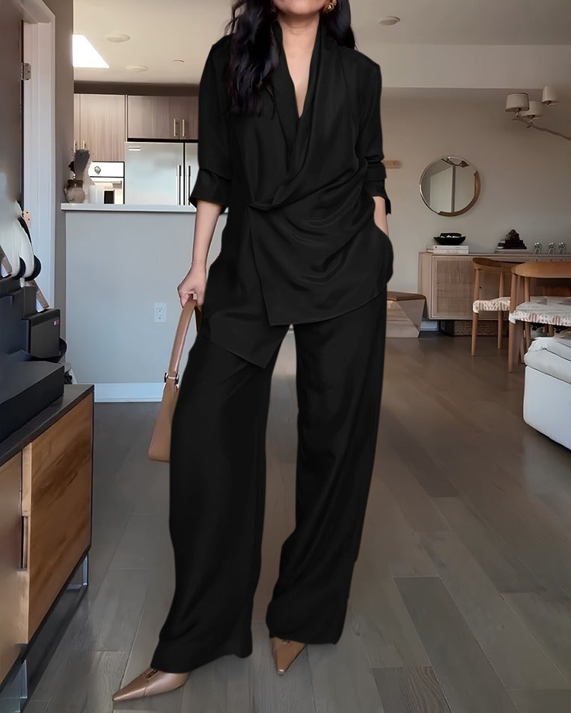 Completo trendy in due pezzi camicia e pantaloni