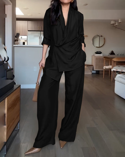Completo trendy in due pezzi camicia e pantaloni