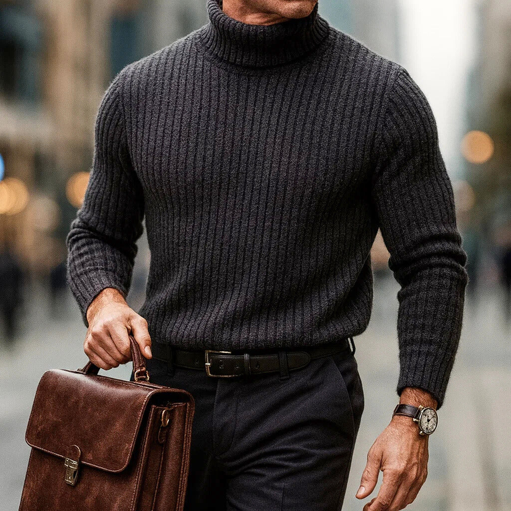 Maglione a Collo Alto in Lana Briar