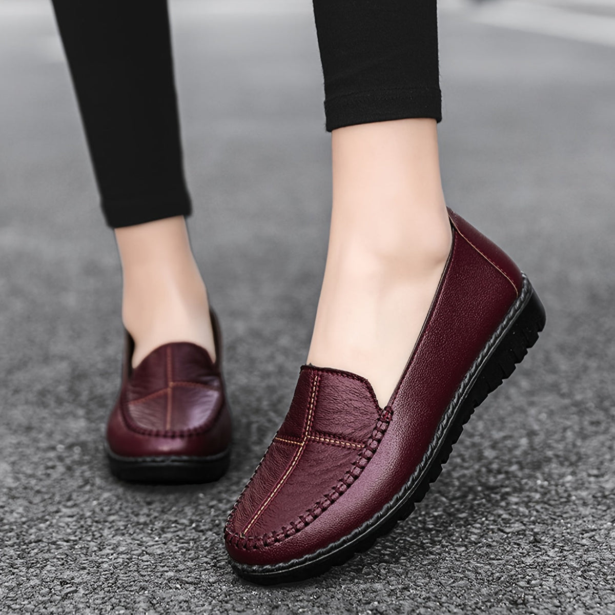 Edith™ | Mocassini Confortevoli Cuciti