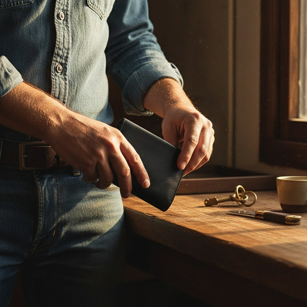 Portafoglio Frontier in pelle pieno fiore