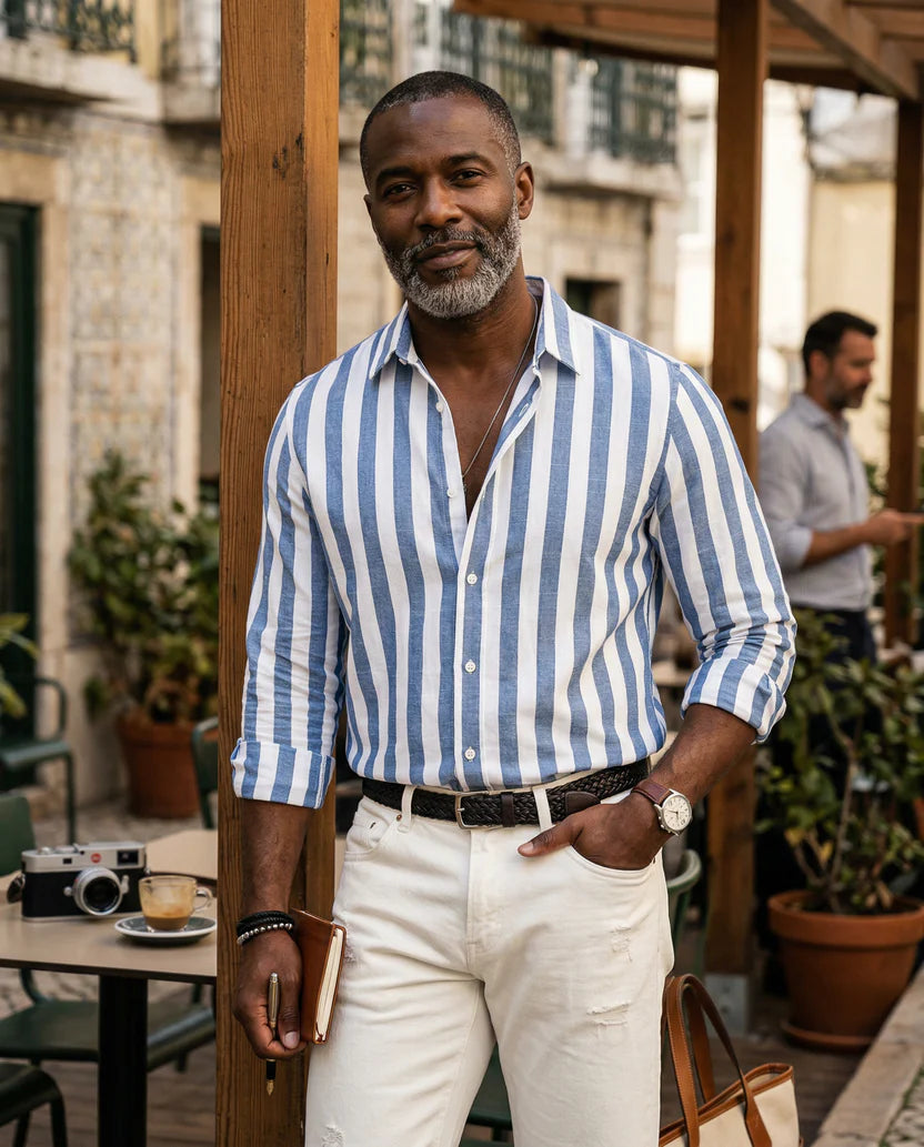 Camicia a Righe Estiva – Vestibilità Rilassata