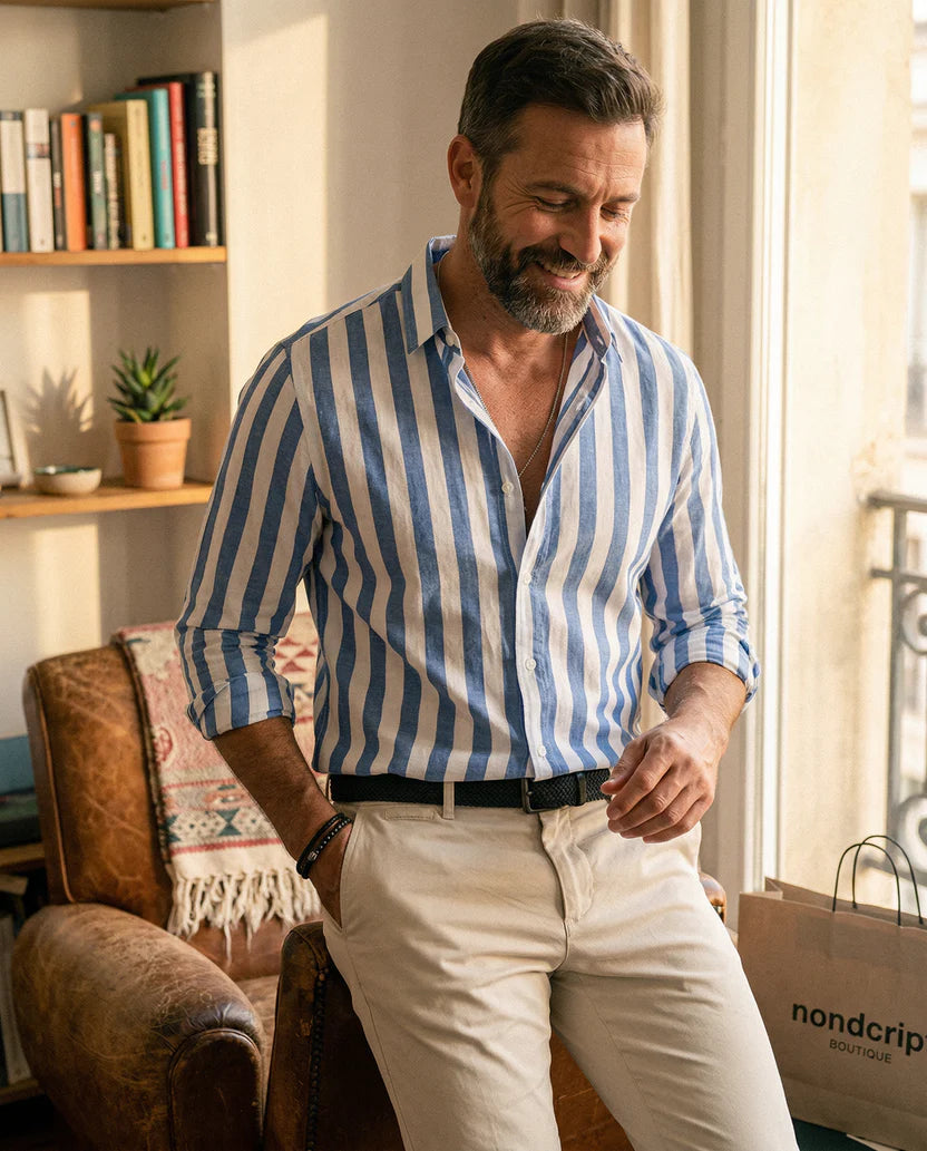 Camicia a Righe Estiva – Vestibilità Rilassata