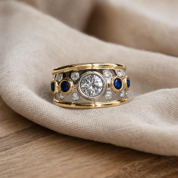 Anello Ovale in Oro con Pietra Senza Tempo