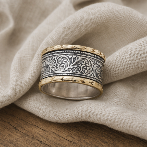 Anello Floreale Boho Largo
