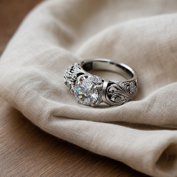 Anello in Argento con Cristallo Esotico
