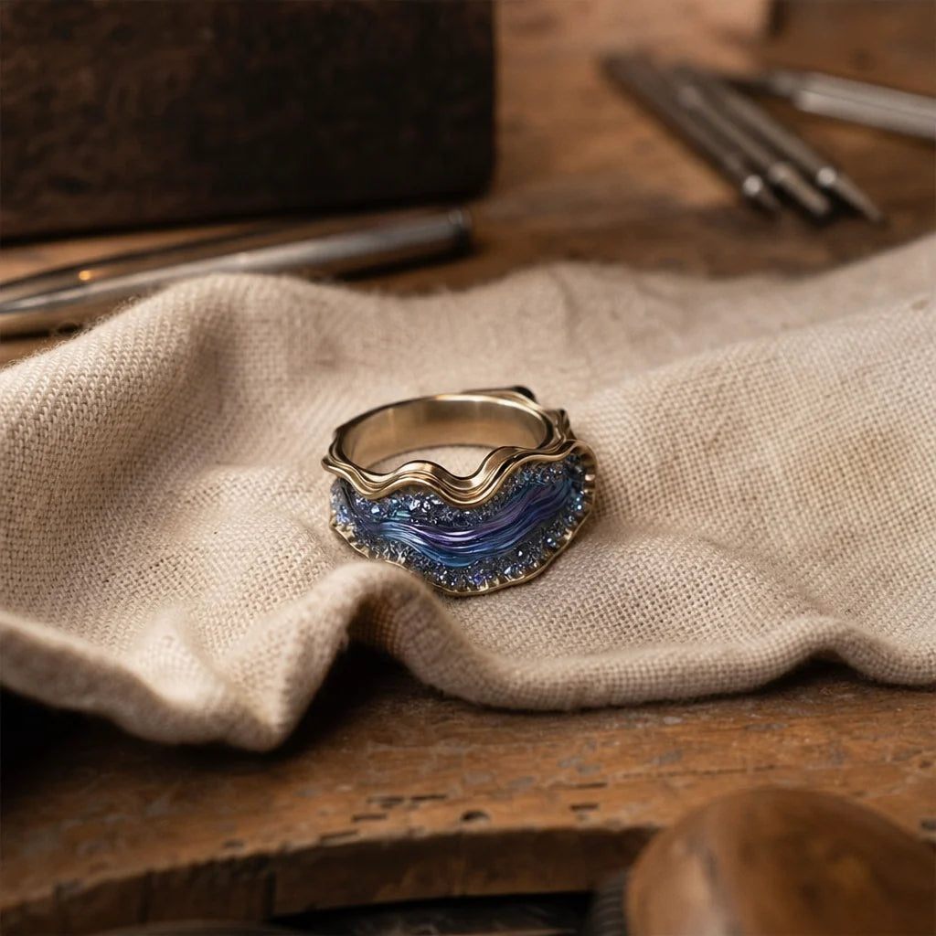 Anello vintage Golden Ocean