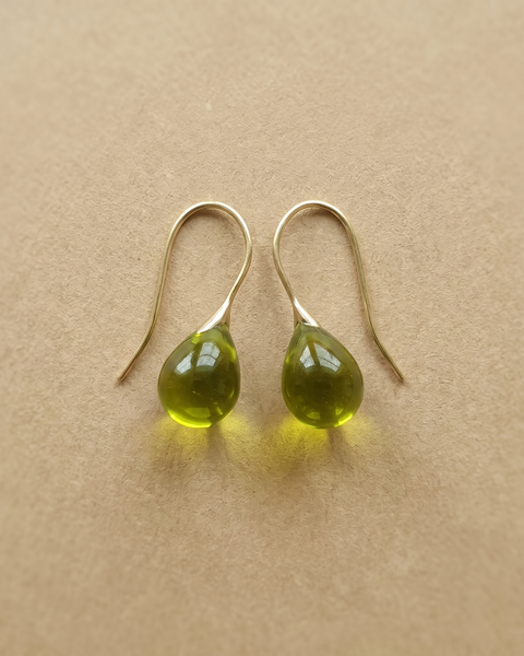 Orecchini in Cristallo Vintage Olive Drops