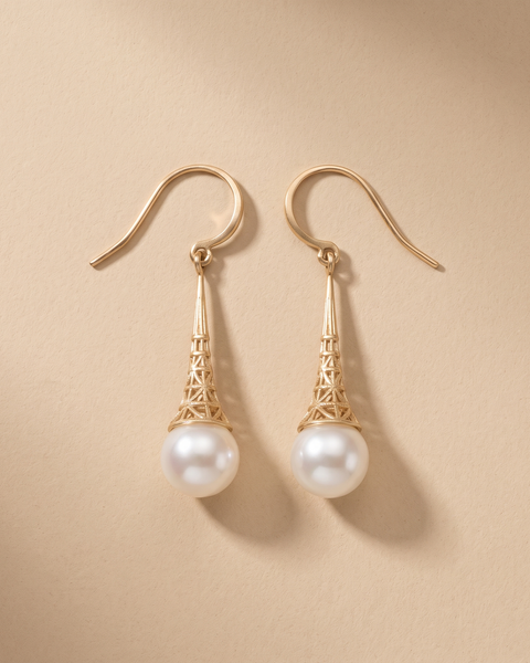 Orecchini Vintage in Perle Dorate