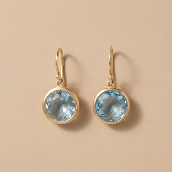 Orecchini Vintage in Cristallo Blu
