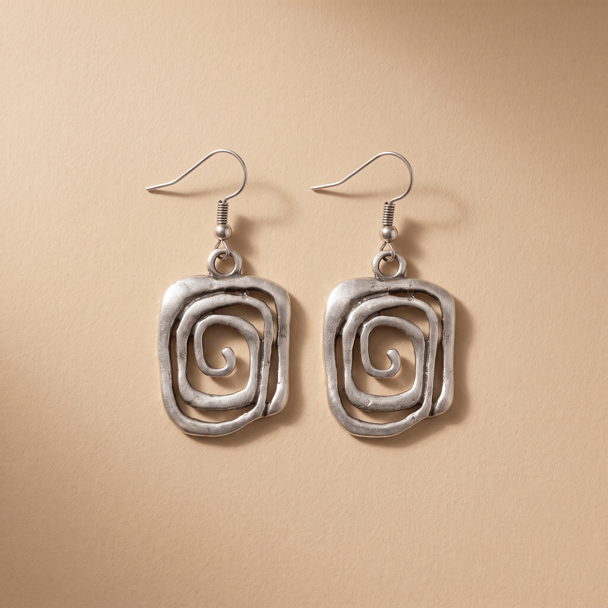 Orecchini Vintage a Spirale in Argento