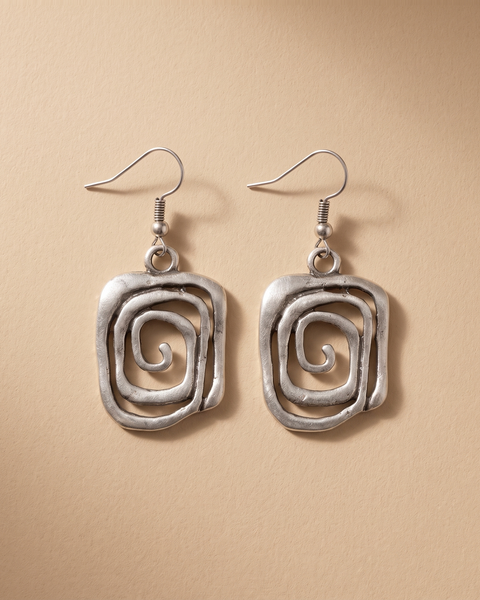 Orecchini Vintage a Spirale in Argento