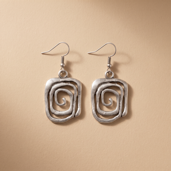 Orecchini Vintage a Spirale in Argento