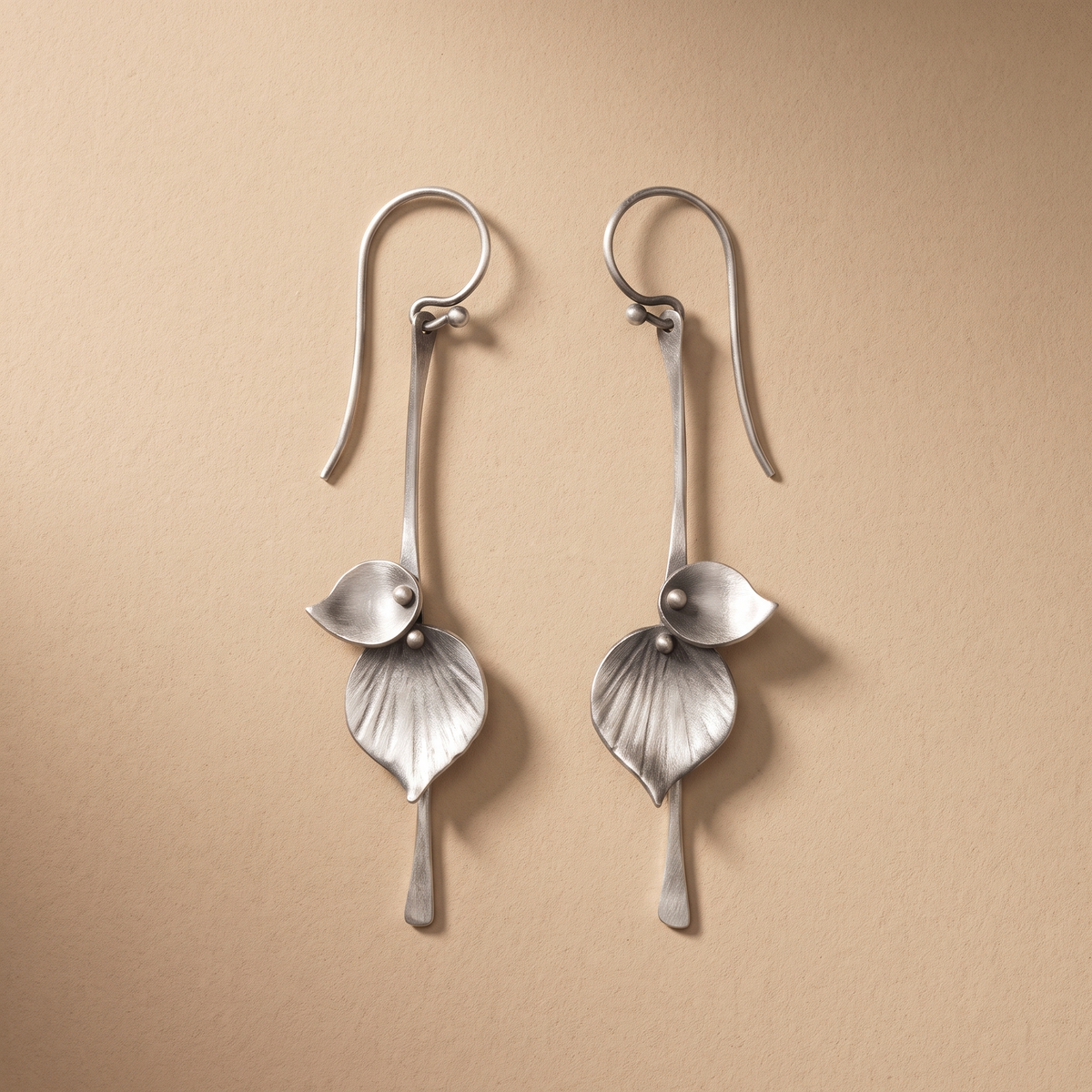 Orecchini Vintage Foglia d'Argento