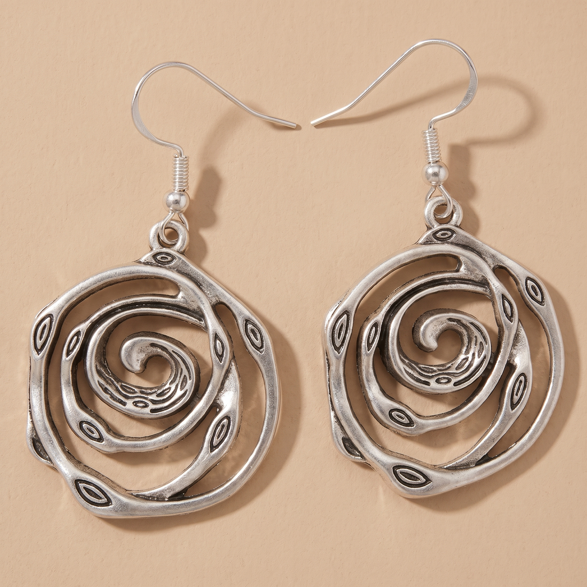 Orecchini Vintage in Argento a Labirinto