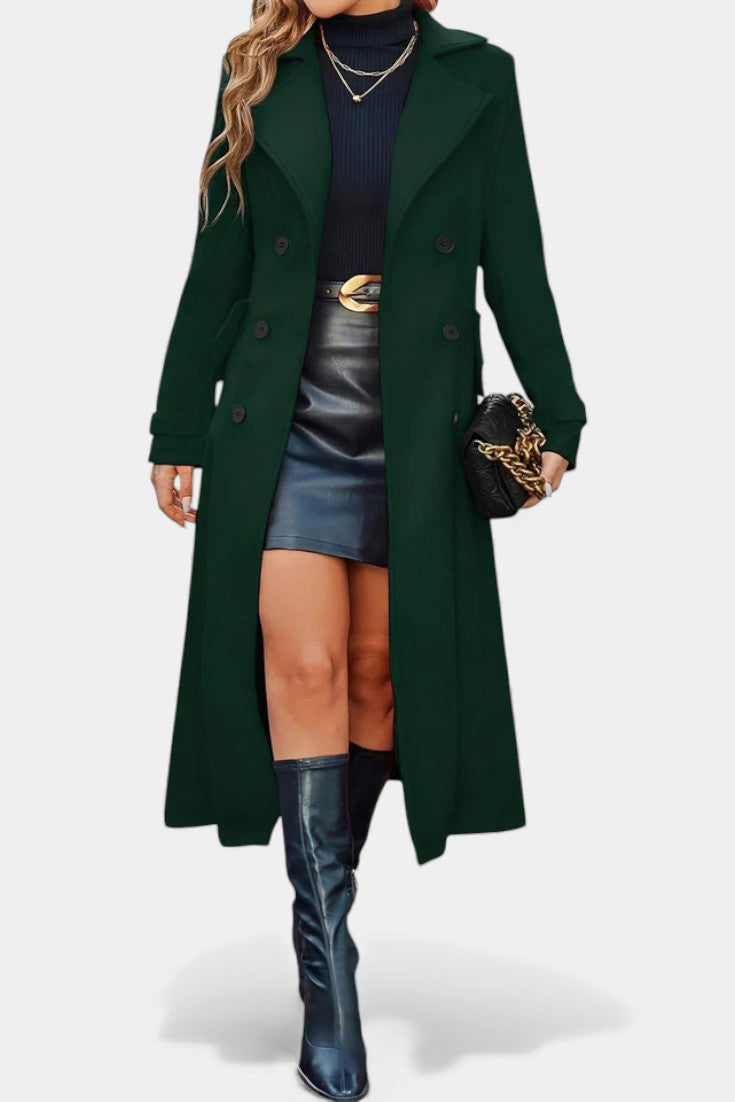 Philippa | Cappotto lungo doppiopetto su misura
