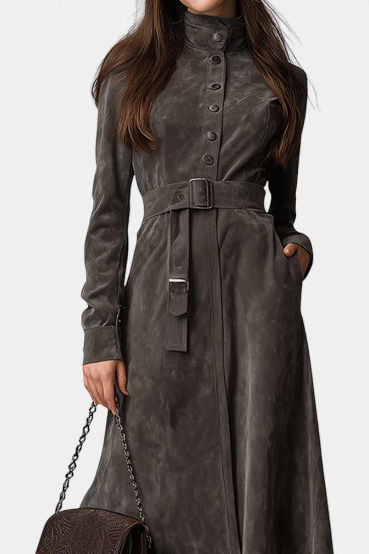 Marlowe | Cappotto lungo western con cintura