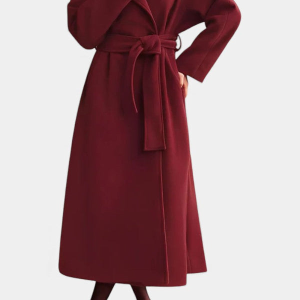 Lenora | Cappotto lungo avvolgente con cintura