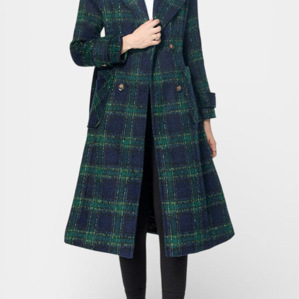 Sabella | Cappotto Longline a Quadri