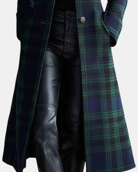 Rebecca | Cappotto midi aderente a quadri