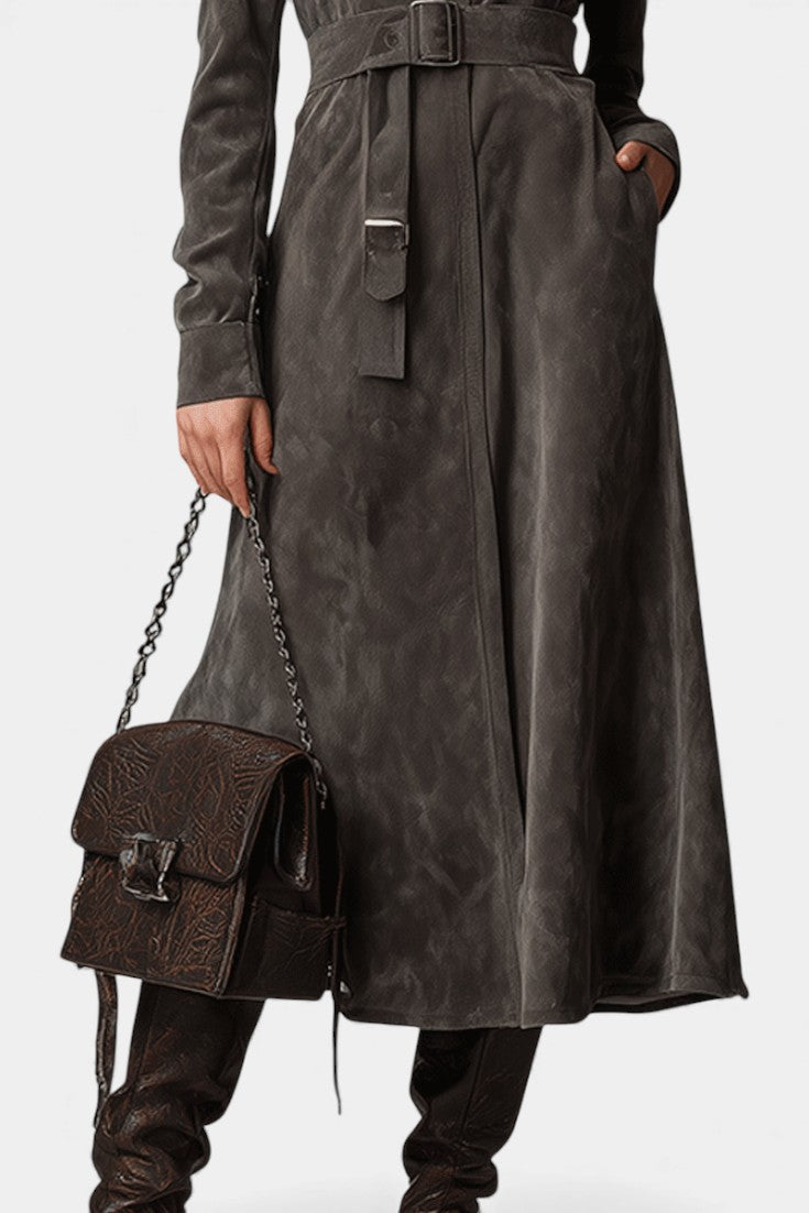 Marlowe | Cappotto lungo western con cintura