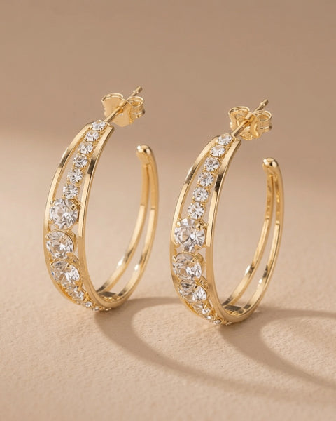 Orecchini a Cerchio Eleganti e Brillanti