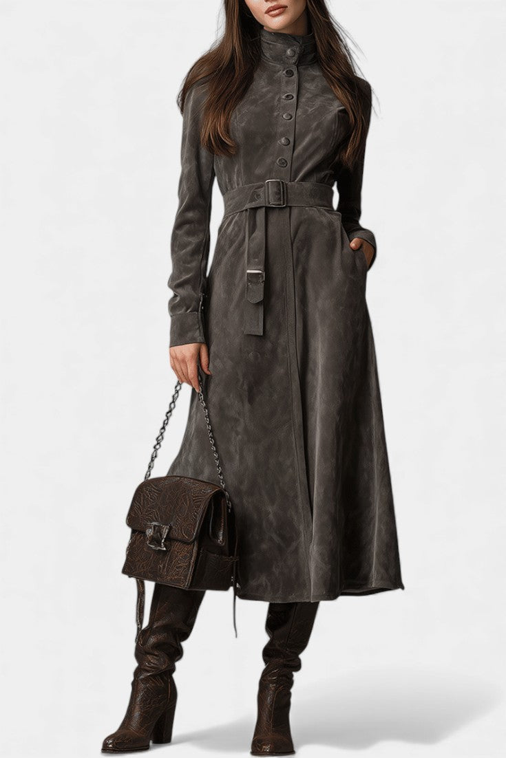 Marlowe | Cappotto lungo western con cintura