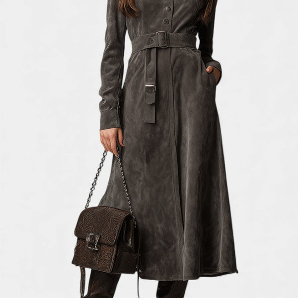 Marlowe | Cappotto lungo western con cintura