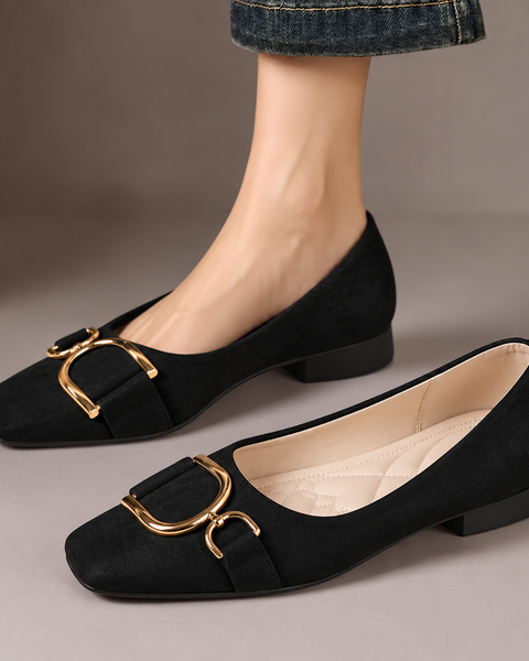 Iris™ | Ballerine con punta quadrata e fibbia