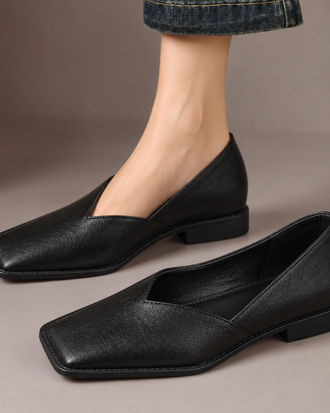 Lavinia™ | Ballerine a Punta Quadrata Scolpite
