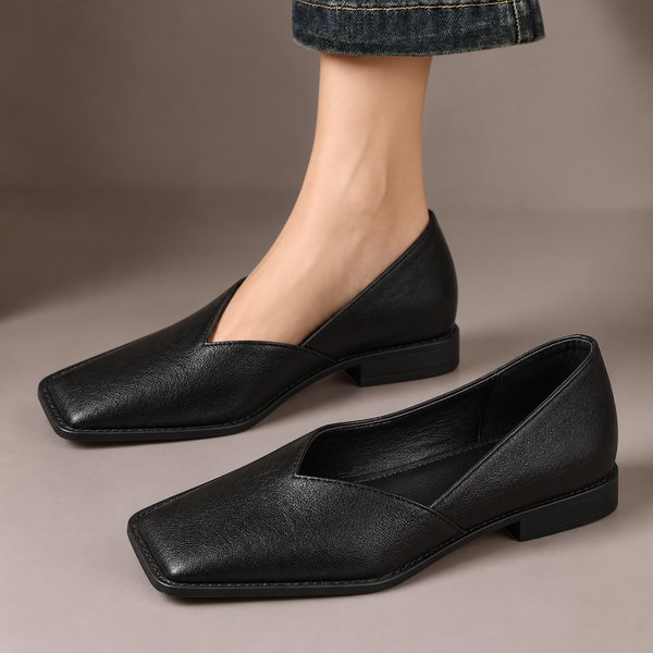 Lavinia™ | Ballerine a Punta Quadrata Scolpite