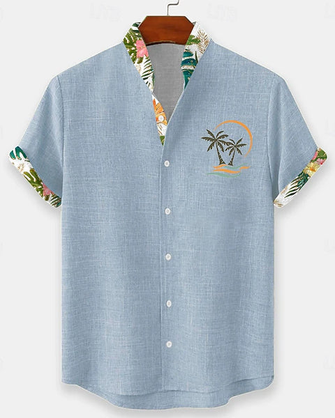 Sandro — Camicia Estiva in Lino con Dettagli Tropicali