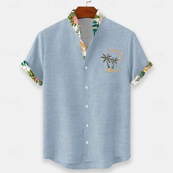 Sandro — Camicia Estiva in Lino con Dettagli Tropicali