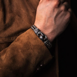 Non Arrenderti – Bracciale in acciaio con decorazioni nordiche – immagine 6